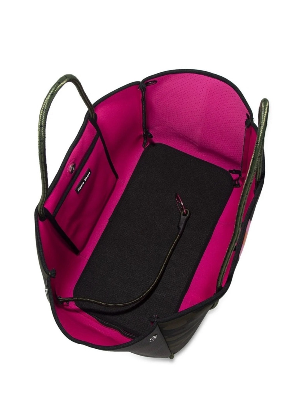 HAUTE SHORE Hot Pink Neoprene Tote with Black Trim - Picture 8 of 10
